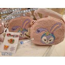 (出清) 香港迪士尼樂園限定 Stella lou 冬日造型刺繡圖案斜背包